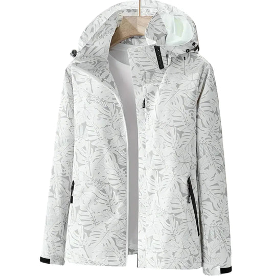 Printed Hooded Outdoor Jacket for Women Azzoria