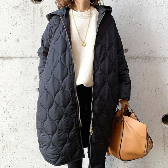 Quilted Hooded Coat for Women