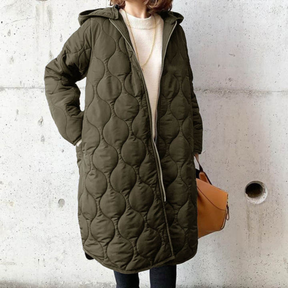 Quilted Hooded Coat for Women