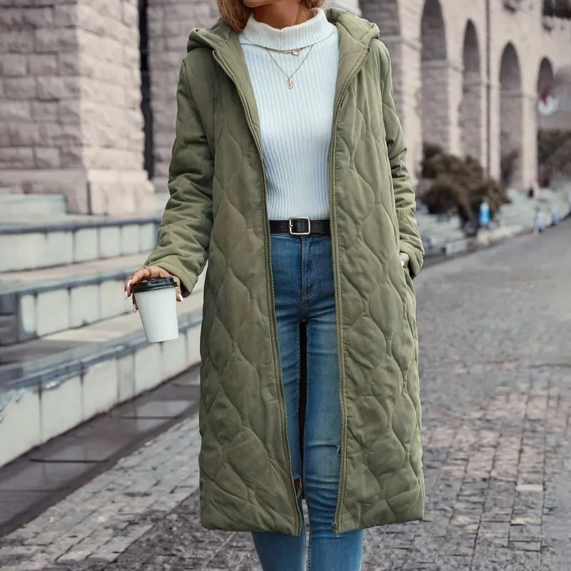 Quilted Hooded Coat for Women