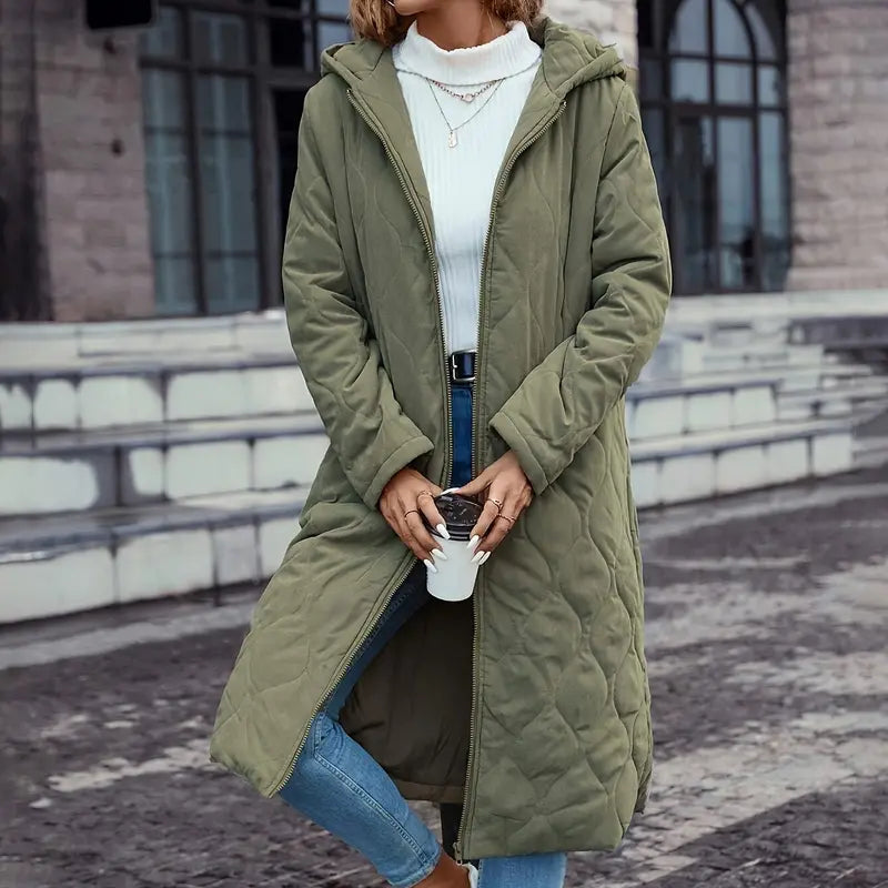 Quilted Hooded Coat for Women