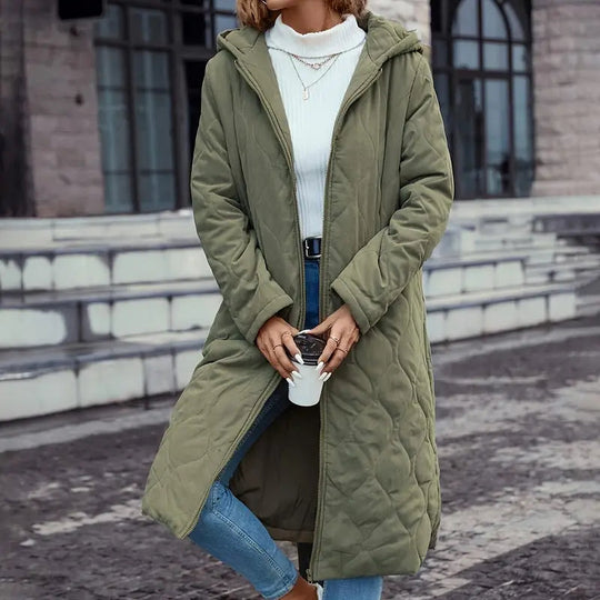 Quilted Hooded Coat for Women