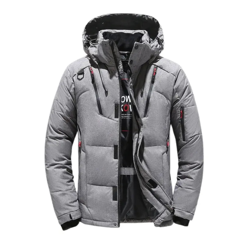 Quilted Hooded Puffer Jacket for Men Azzoria