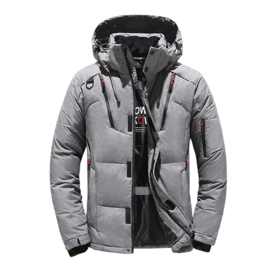Quilted Hooded Puffer Jacket for Men Azzoria