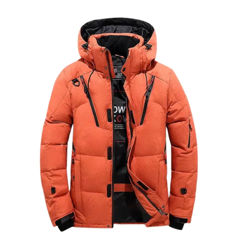 Quilted Hooded Puffer Jacket for Men Azzoria