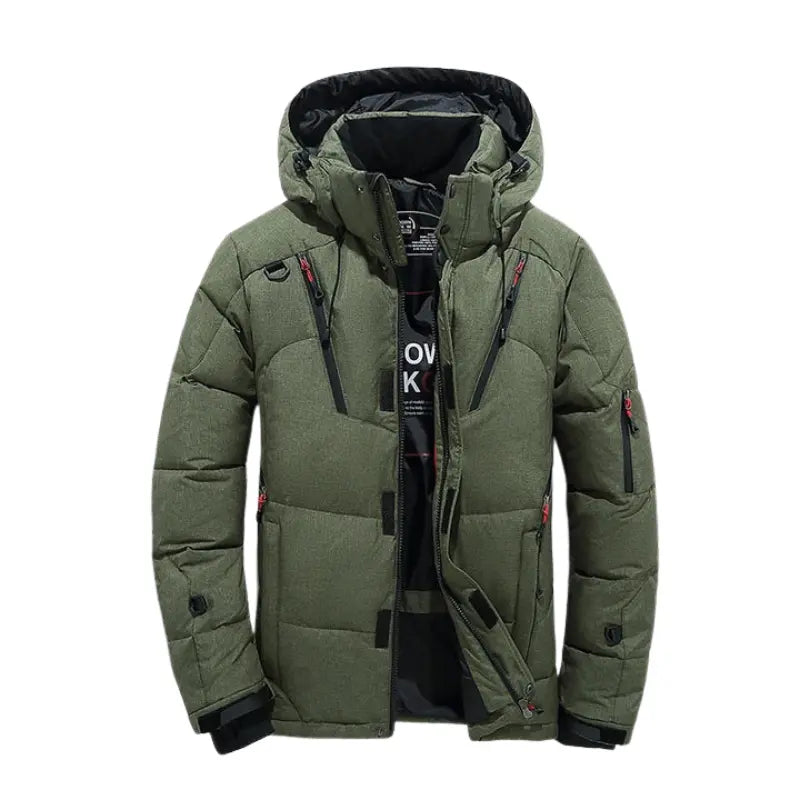 Quilted Hooded Puffer Jacket for Men Azzoria