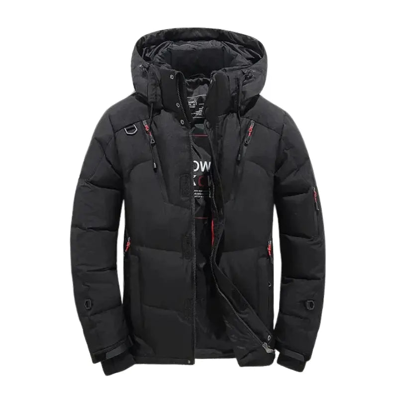 Quilted Hooded Puffer Jacket for Men Azzoria