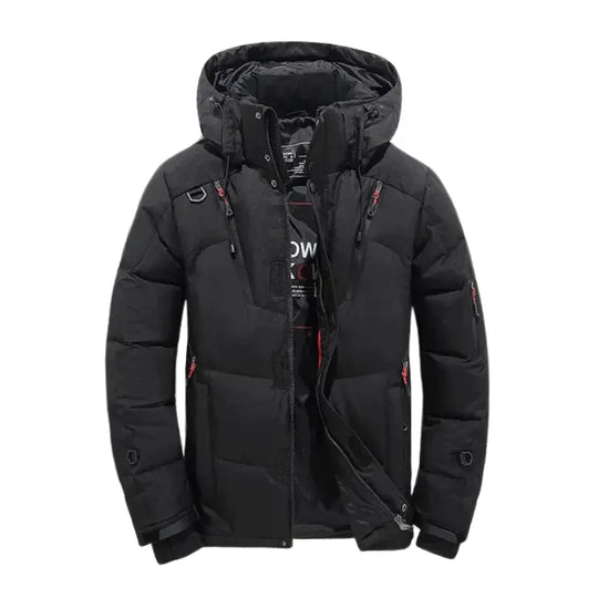 Quilted Hooded Puffer Jacket for Men Azzoria