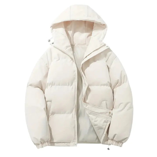 Quilted Padded Puffer Jacket with Hood for Men Azzoria