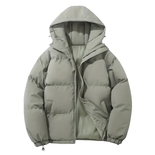 Quilted Padded Puffer Jacket with Hood for Men Azzoria