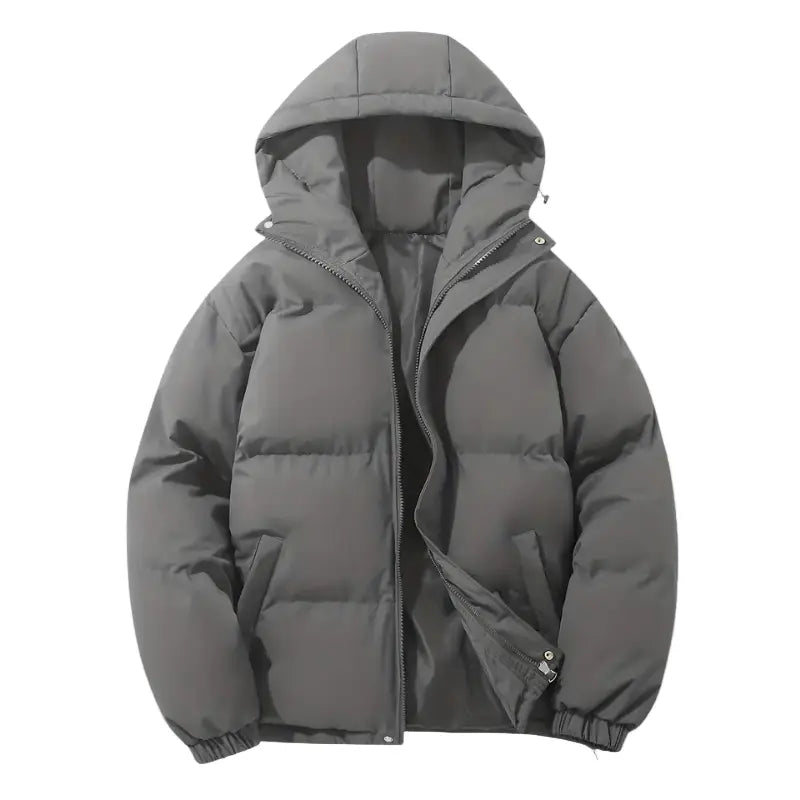 Quilted Padded Puffer Jacket with Hood for Men Azzoria