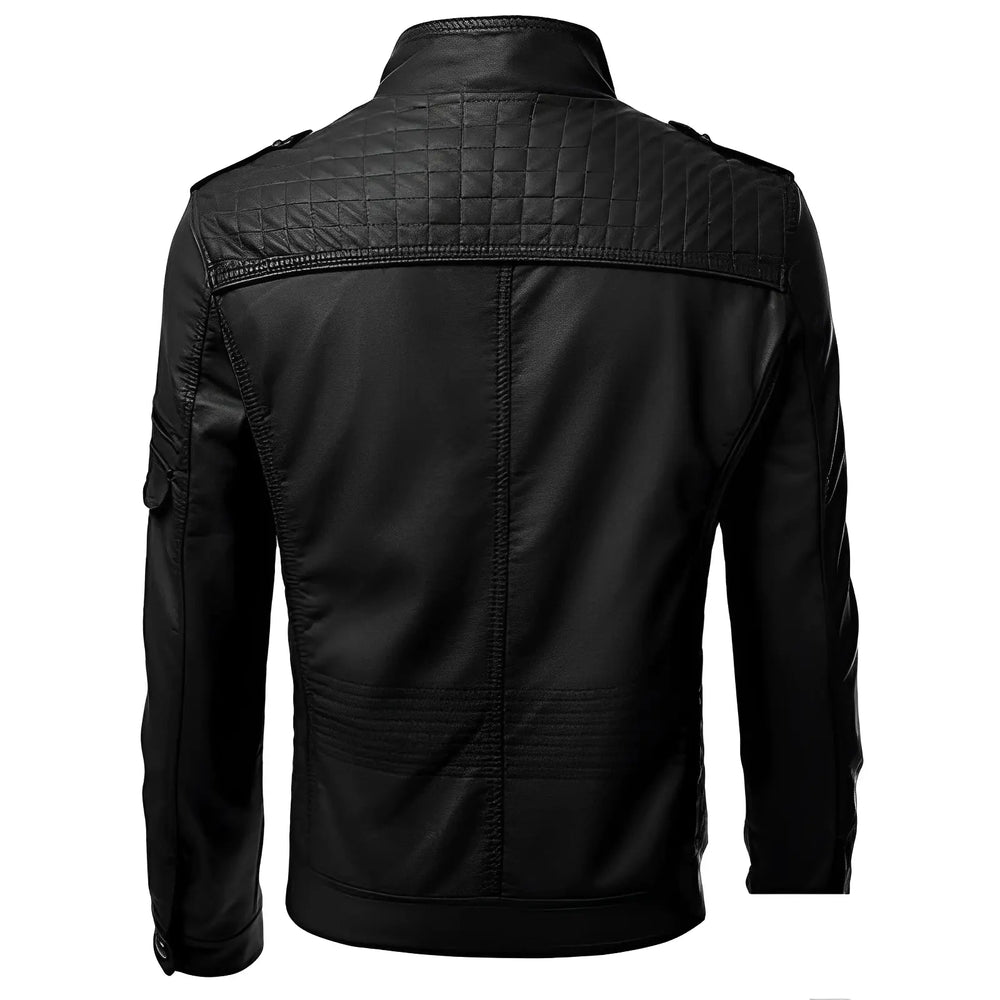 Quilted Zip-Up Jacket for Men Azzoria