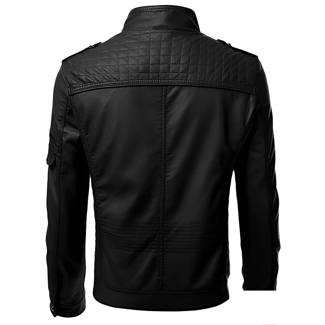 Quilted Zip-Up Jacket for Men Azzoria