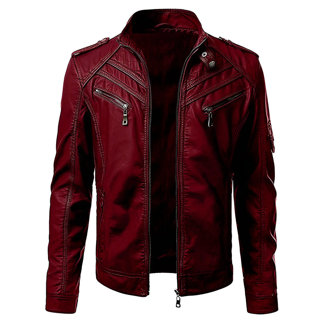 Quilted Zip-Up Jacket for Men Azzoria