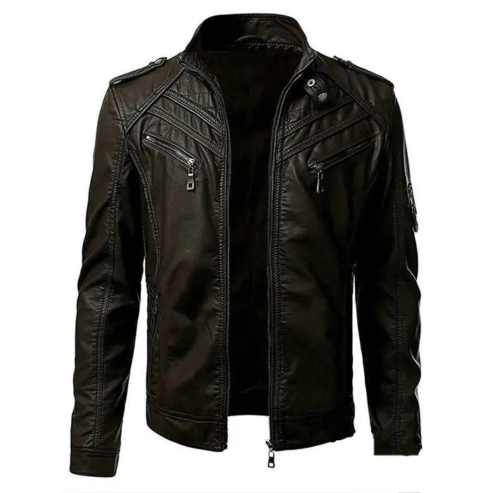 Quilted Zip-Up Jacket for Men Azzoria