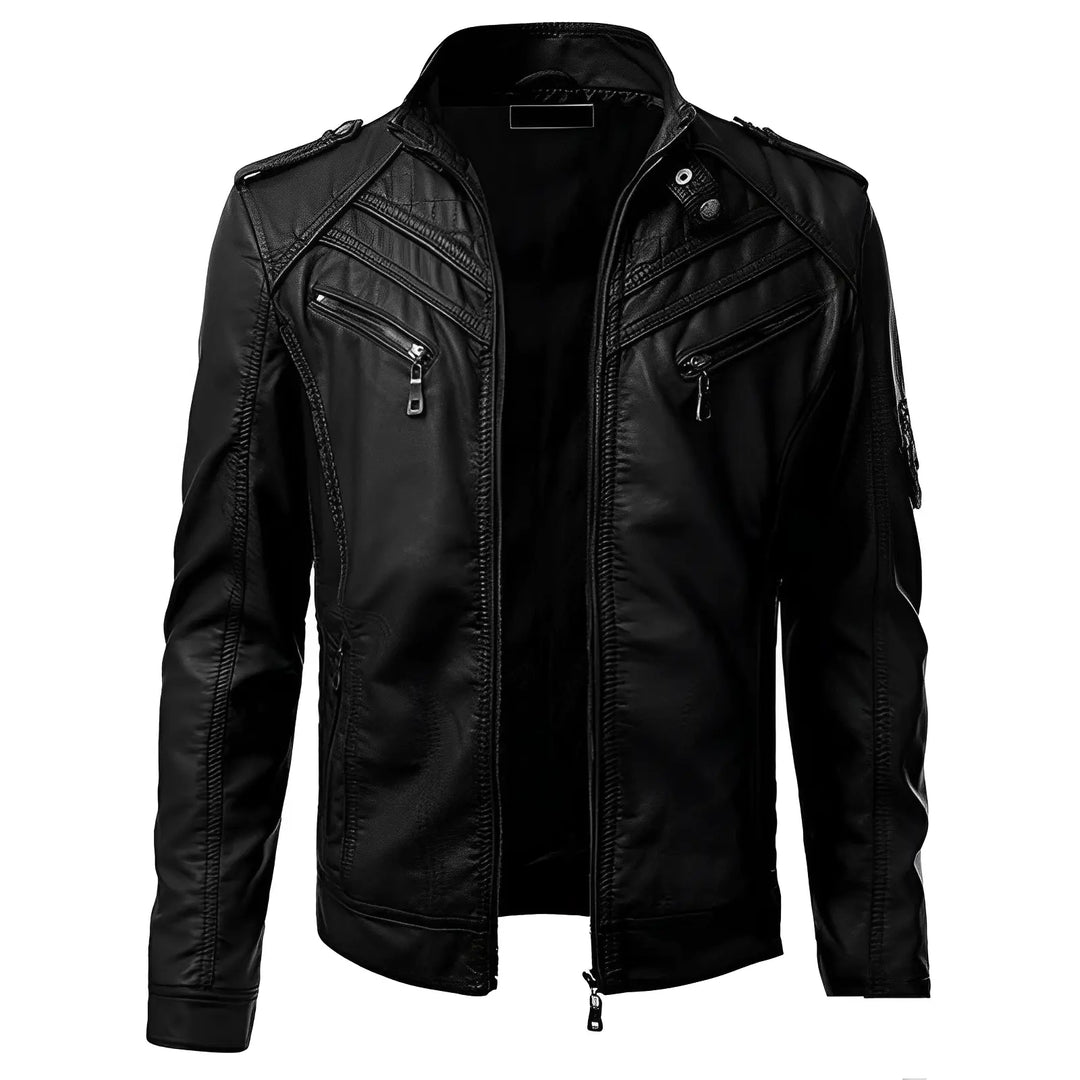 Quilted Zip-Up Jacket for Men Azzoria