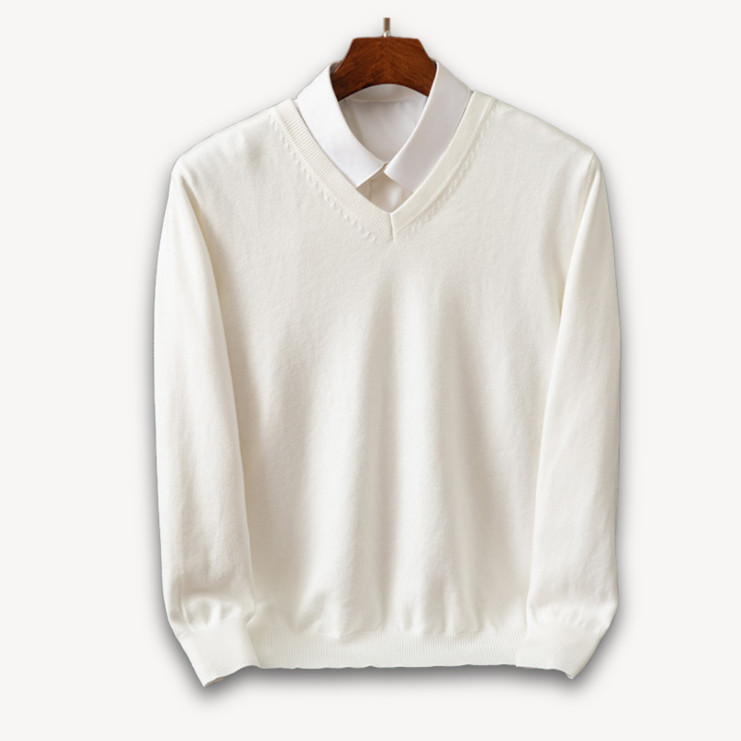 Slim Fit V-Neck Sweater for Men