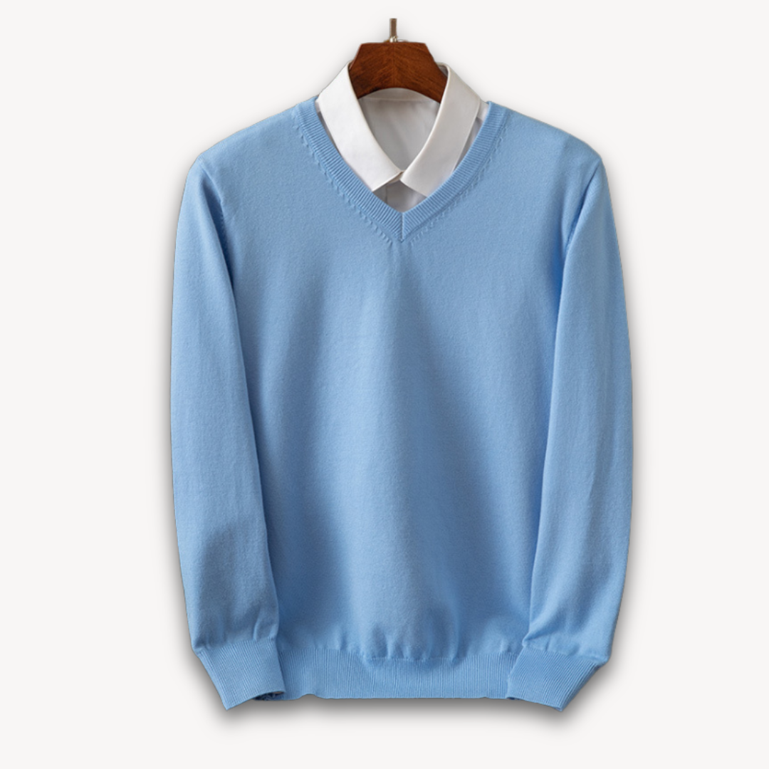 Slim Fit V-Neck Sweater for Men