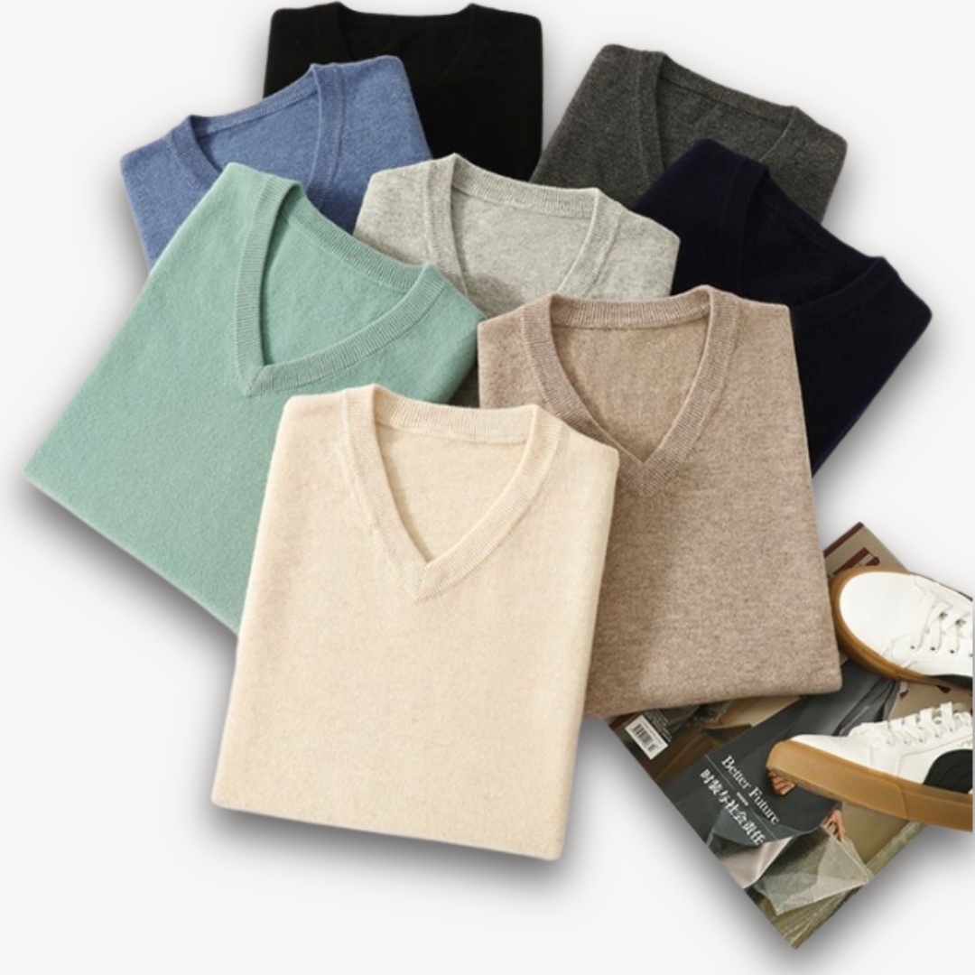 Slim Fit V-Neck Sweater for Men