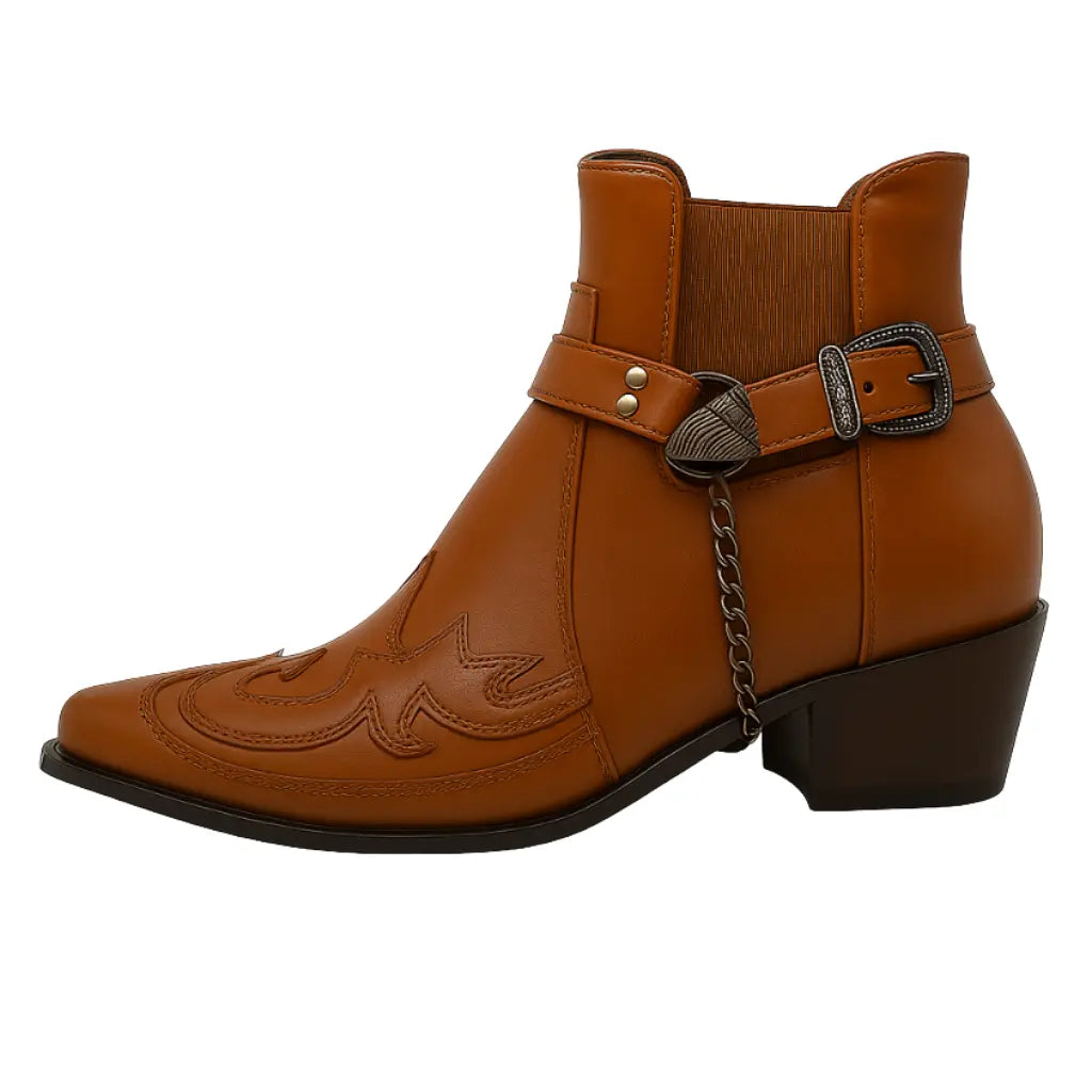 Cowboy Ankle Boots for Men Azzoria