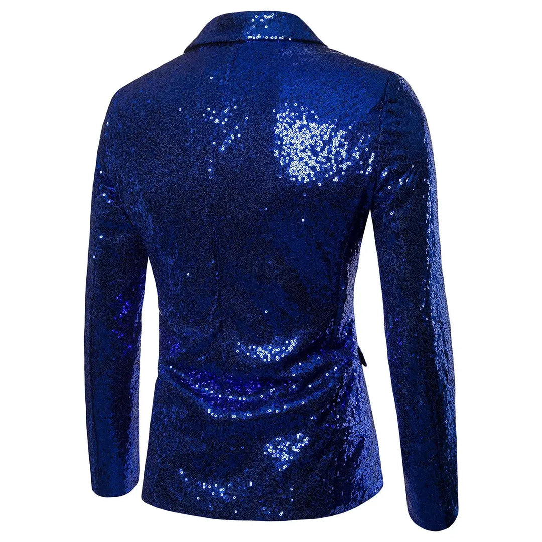 Sparkling Sequin Blazer Jacket for Men Azzoria