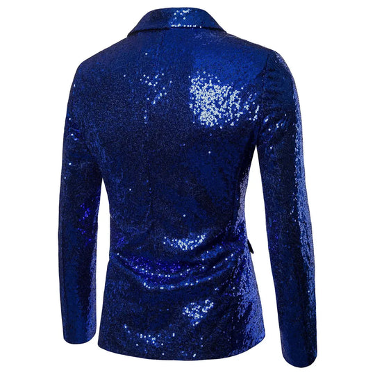 Sparkling Sequin Blazer Jacket for Men Azzoria