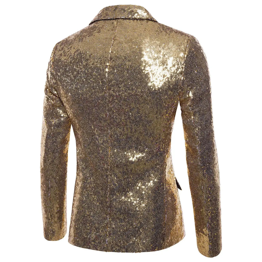 Sparkling Sequin Blazer Jacket for Men Azzoria