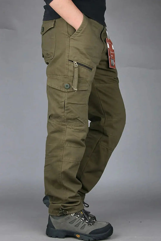 Straight Fit Cargo Pants for Men Azzoria