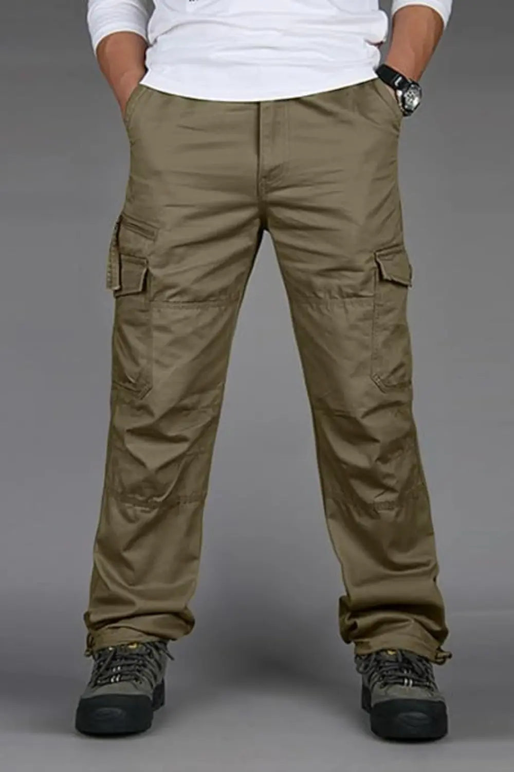 Straight Fit Cargo Pants for Men Azzoria