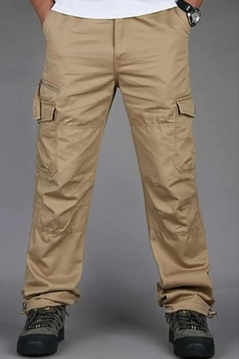 Straight Fit Cargo Pants for Men Azzoria