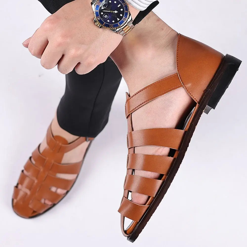 Strapped Fisherman Sandals for Men Azzoria