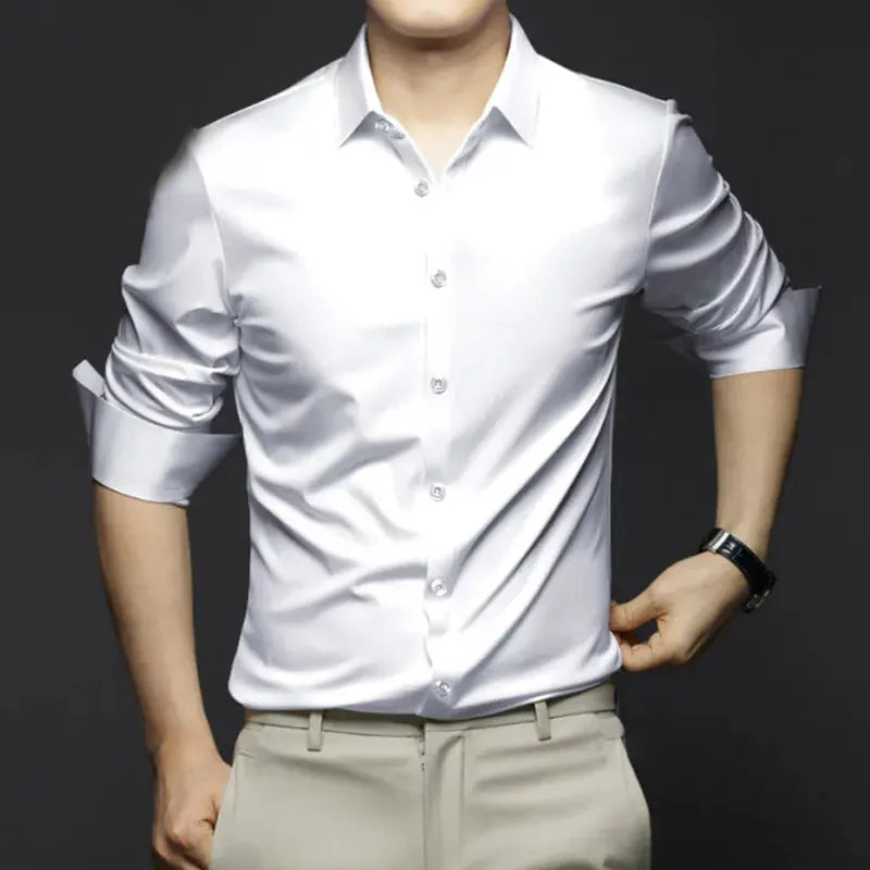 Structured Long-Sleeve Shirt for Men Azzoria