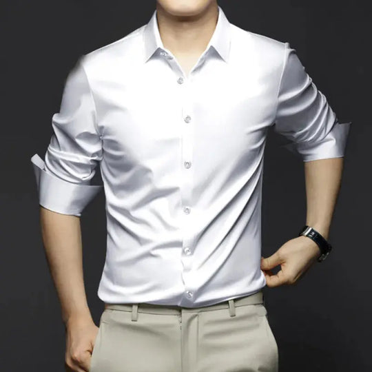 Structured Long-Sleeve Shirt for Men Azzoria