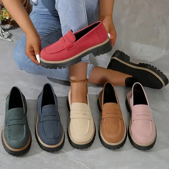 Structured Upper Slip-On Loafers for Women Azzoria