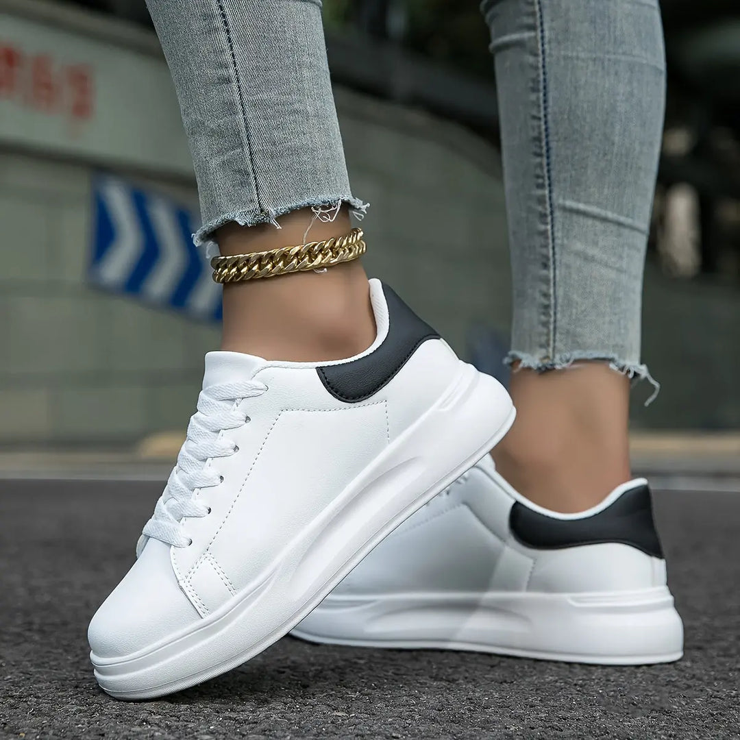 Textured Low-Top Sneakers for Women Azzoria
