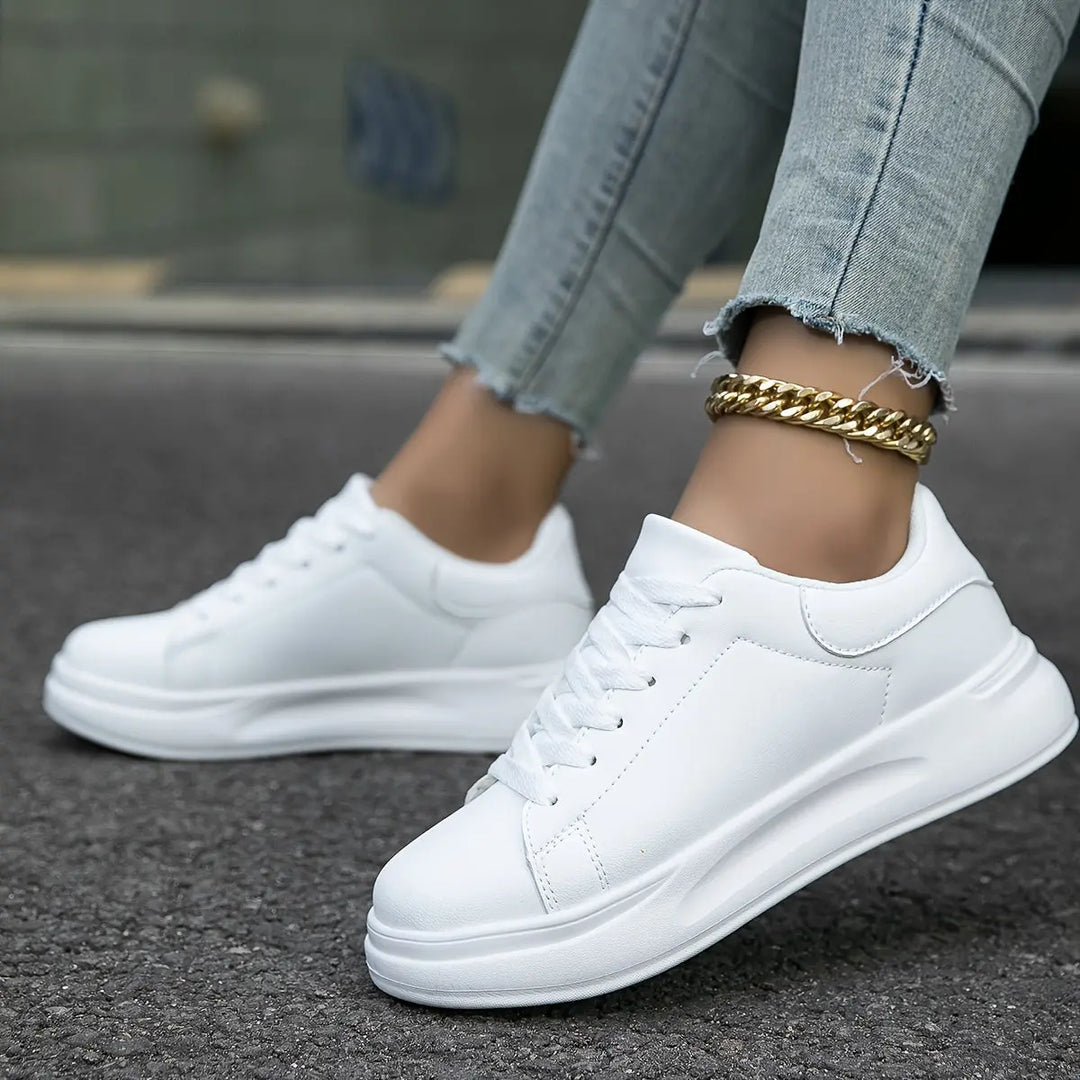 Textured Low-Top Sneakers for Women Azzoria