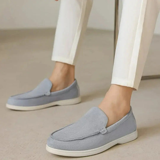 Textured Matte Slip-On Loafers for Men Azzoria