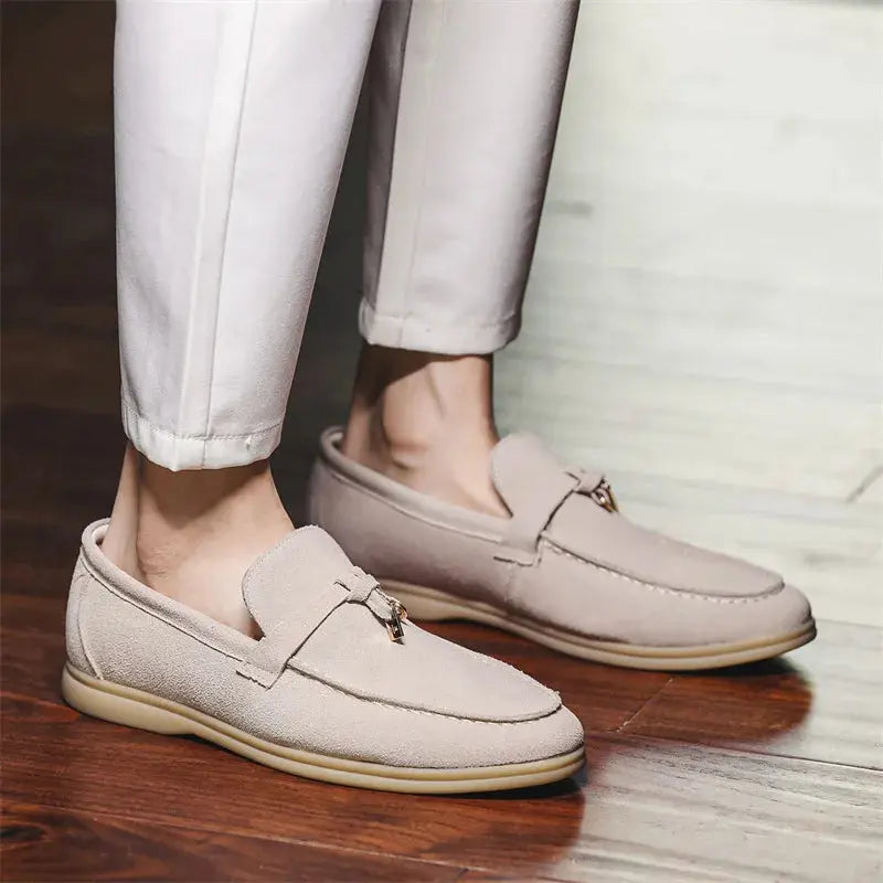 Textured Slip-On Loafers for Men Azzoria