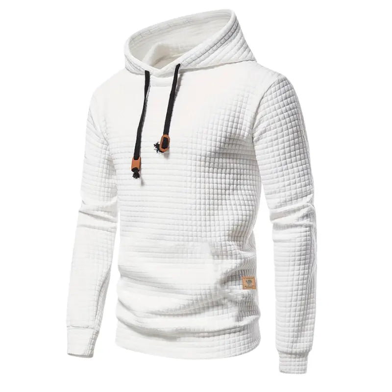 Waffle Textured Hoodie for Men Azzoria