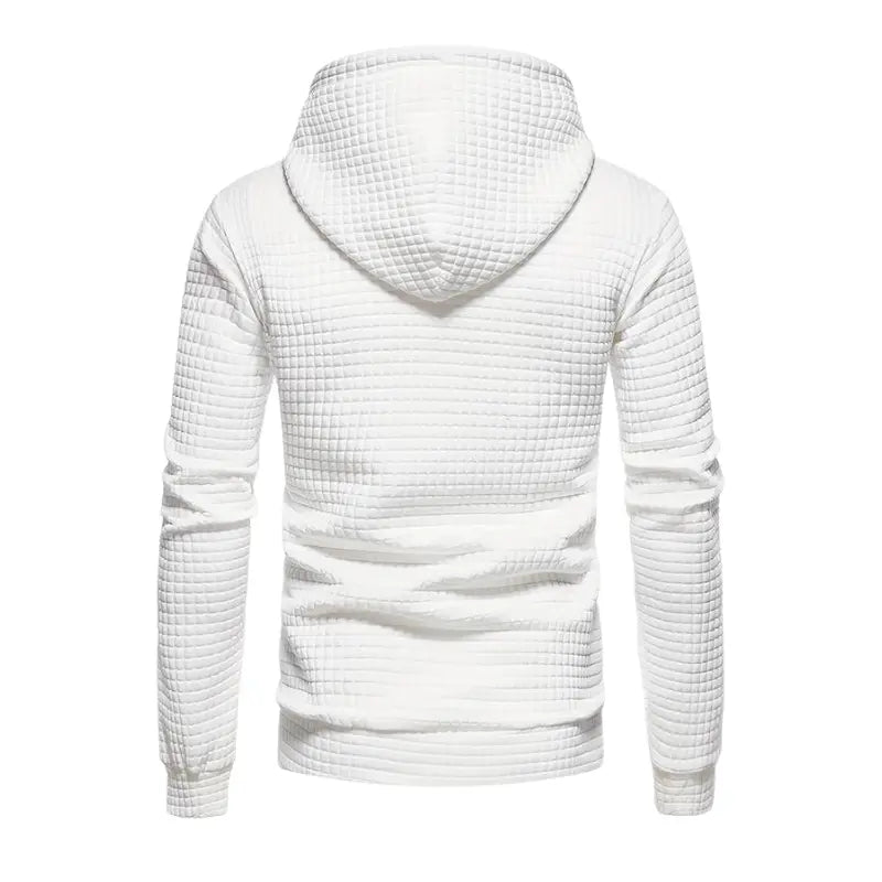 Waffle Textured Hoodie for Men Azzoria
