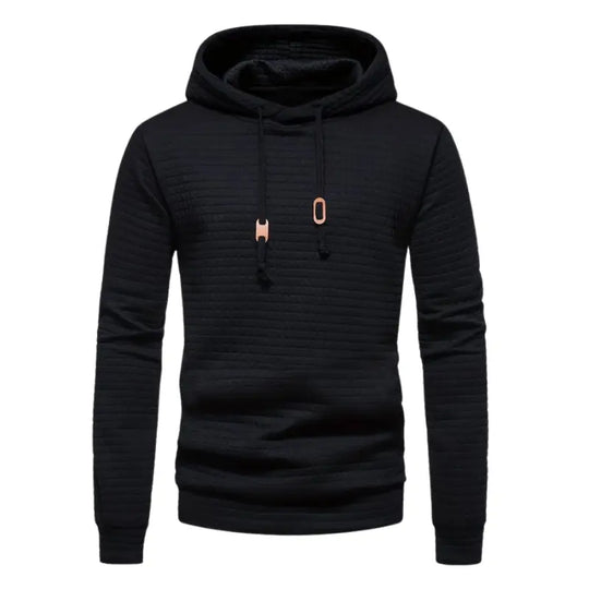 Waffle Textured Hoodie for Men Azzoria