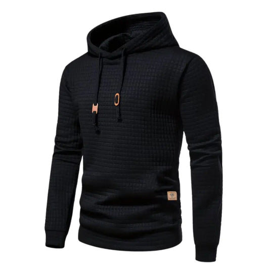 Waffle Textured Hoodie for Men Azzoria
