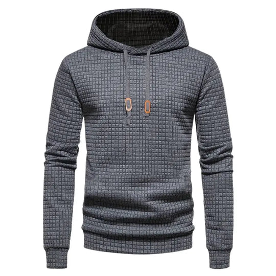 Waffle Textured Hoodie for Men Azzoria
