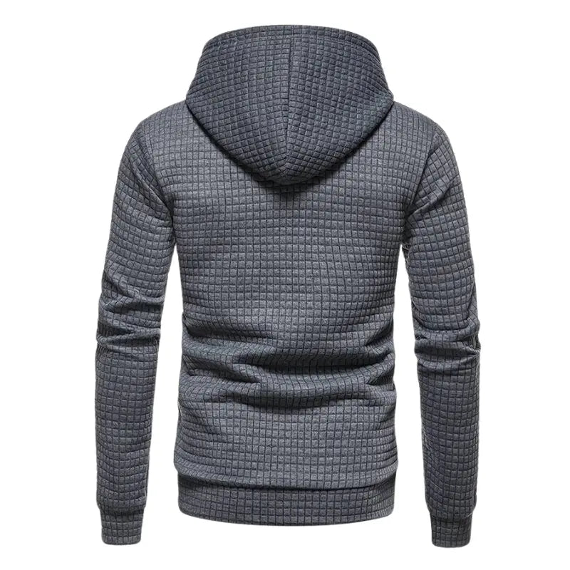 Waffle Textured Hoodie for Men Azzoria