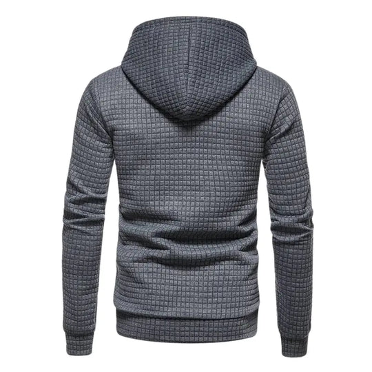 Waffle Textured Hoodie for Men Azzoria