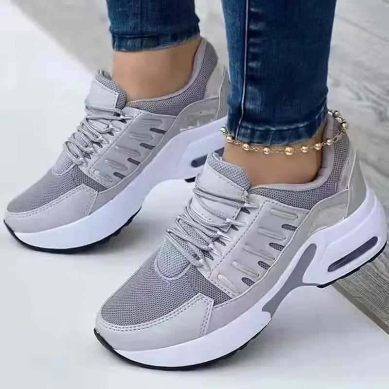 Wide-Fit Hook-and-Loop Sneakers for Women Azzoria