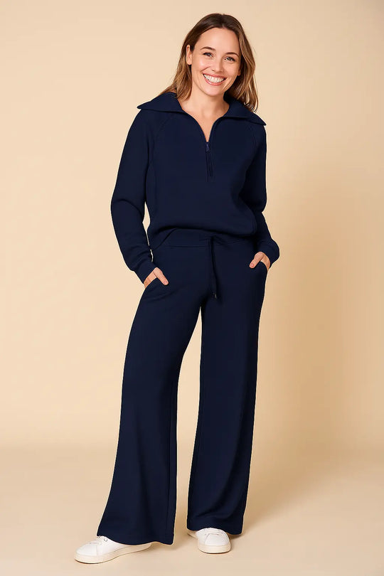Wide-Leg Two-Piece Set for Women Azzoria