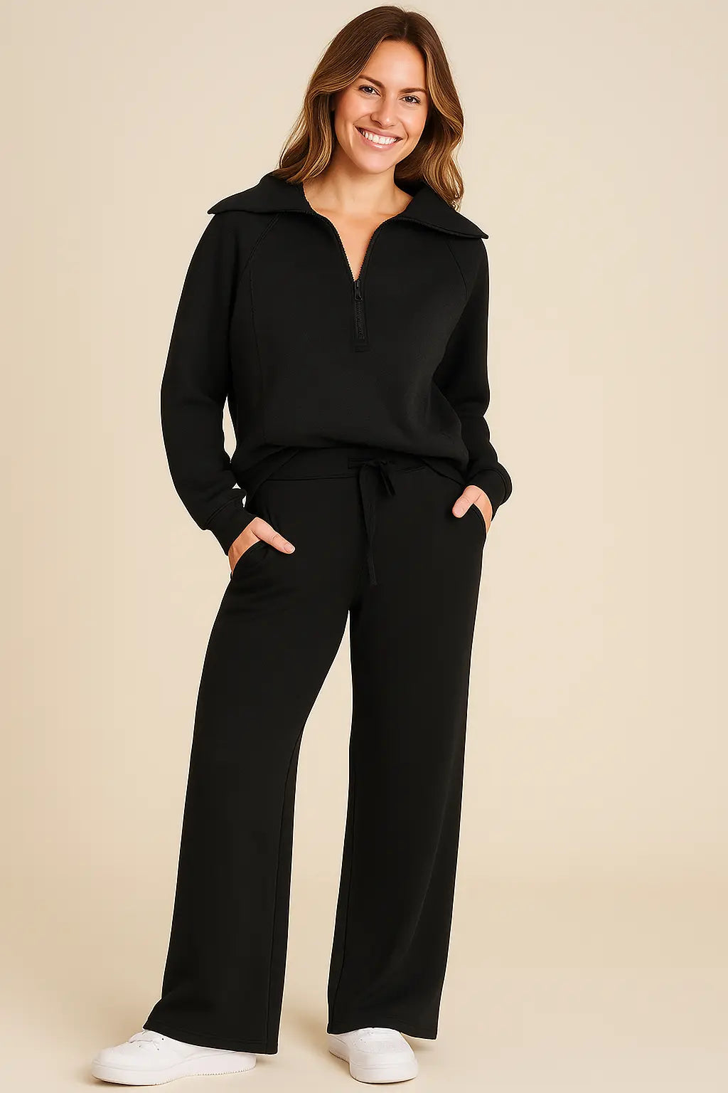 Wide-Leg Two-Piece Set for Women Azzoria