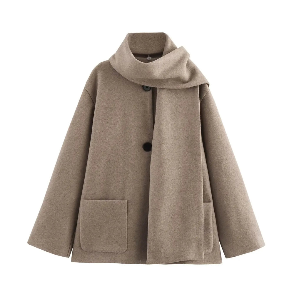 Winter Coat with Matching Scarf for Women Azzoria