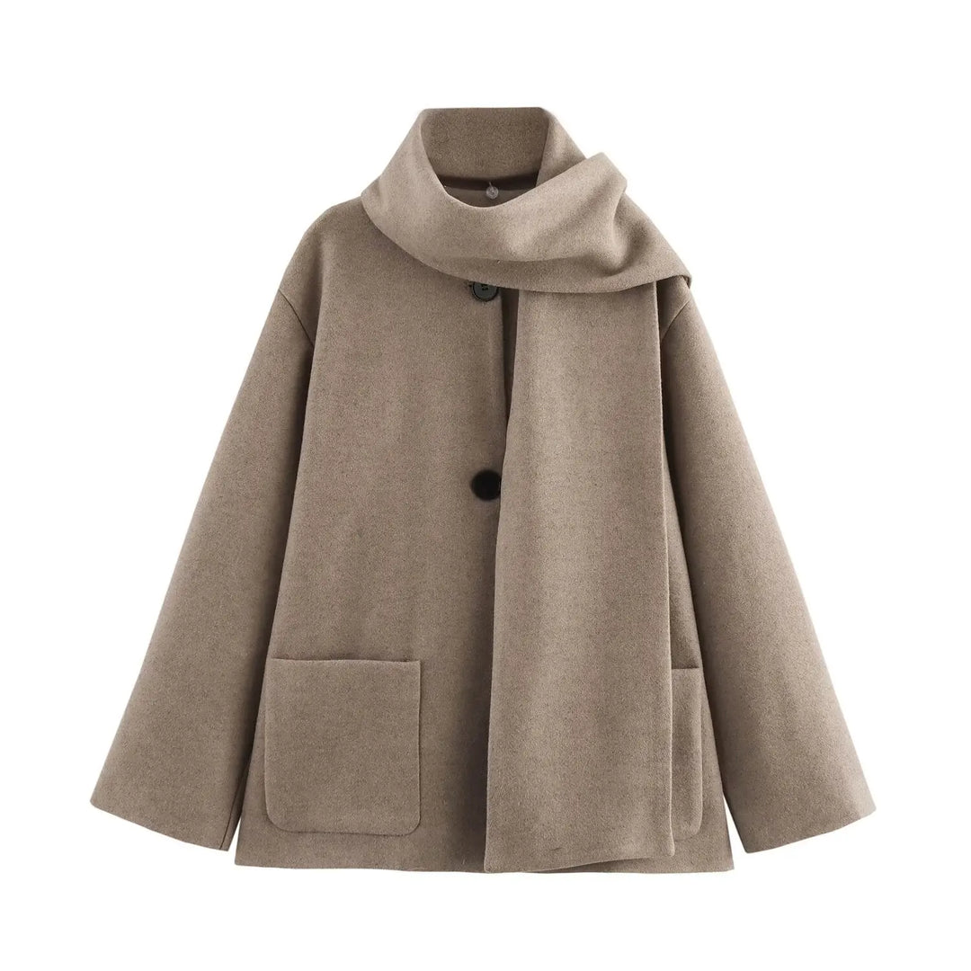 Winter Coat with Matching Scarf for Women Azzoria
